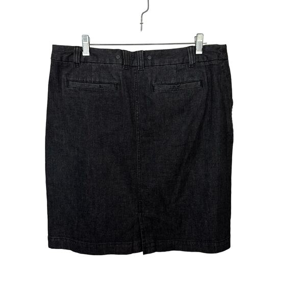 Merona Black Mini Skirt Womens Size‎ 14 Stretch Casual Preppy Academia Pockets - Picture 3 of 6